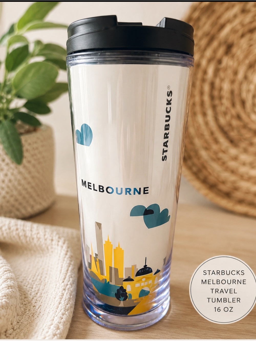 Starbucks Melbourne Australia travel tumbler with lid
